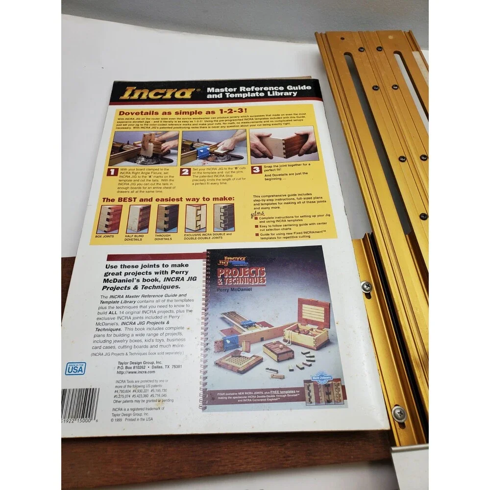 Incra Jig Fence Positioner Template Woodworking Router Dovetails Box Joint Books